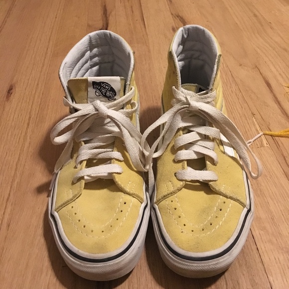 yellow high top vans womens
